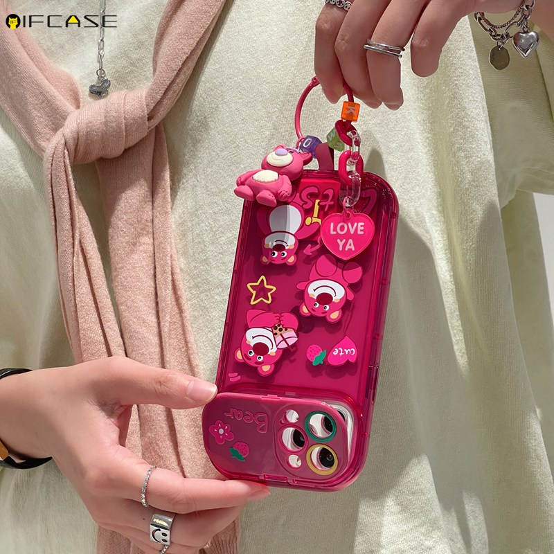 Ốp Điện Thoại Mềm Trong Suốt Có Giá Đỡ Và Dây Đeo Tay Cho iPhone 13 12 11 Pro Max