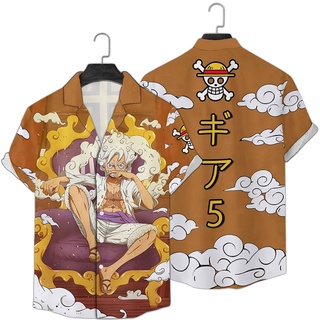 Sơ mi Luffy Gear 5 Wano - One Piece lụa mềm mịn