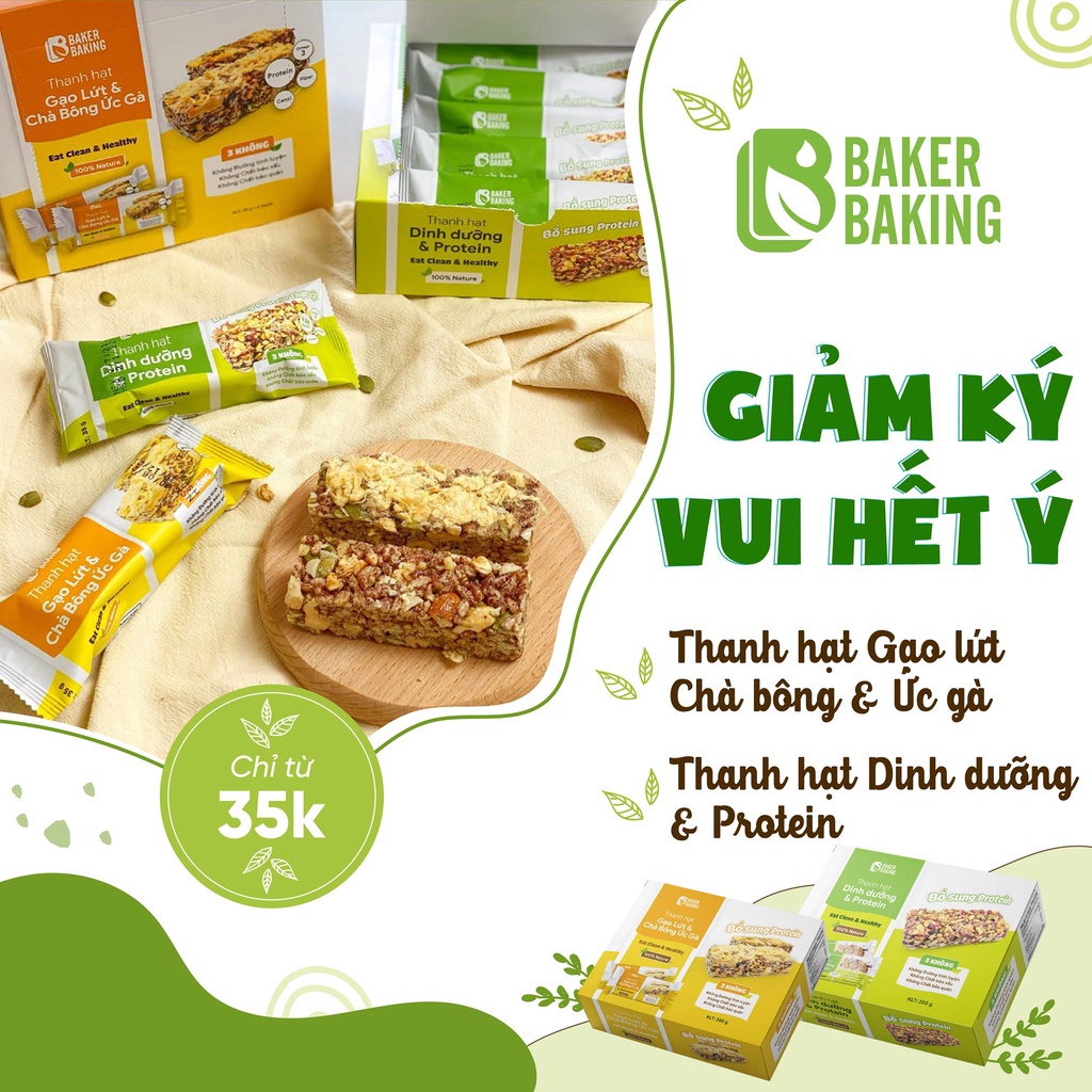 Thanh protein bar gạo lứt & chà bông ức gà dinh dưỡng giúp ăn kiêng, giảm cân | BigBuy360 - bigbuy360.vn