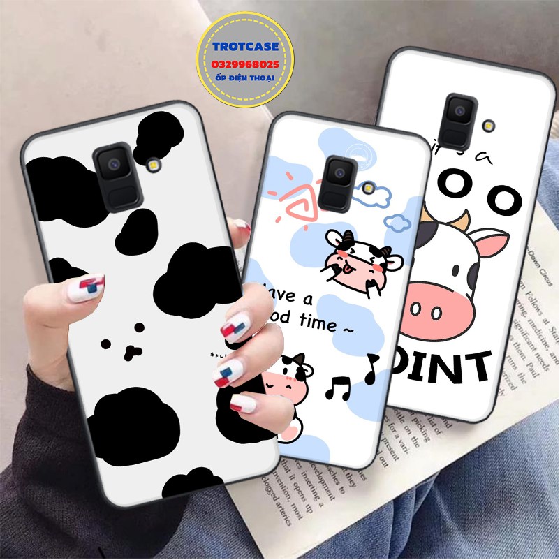 [ HOT ] ỐP lưng điện thoại Samsung A6/A6 Plus / A8/A8 Plus - in hình bò sữa Moo Point  và bò sữa Hello xinh xắn