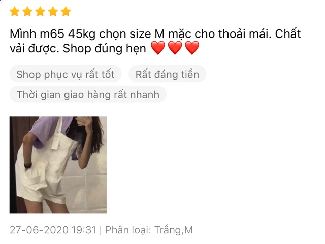 [SẴN] [SALE] Quần Yếm Ulzzang Hàn Quốc Màu Tím/Trắng Hot Trend | BigBuy360 - bigbuy360.vn