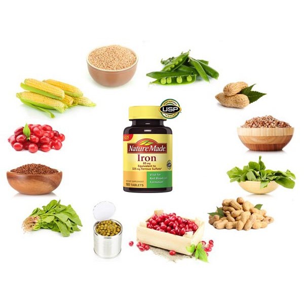 Viên uống Nature Made Iron (sắt) 65mg hộp 365 viên Mỹ | BigBuy360 - bigbuy360.vn