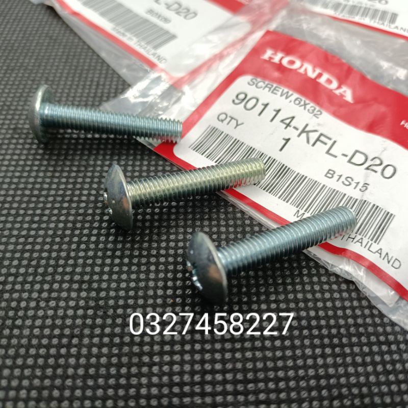 3 ốc vít bắt mặt nạ xe WAVE thái, Alpha, RS, S100...zin bu lông 6x32