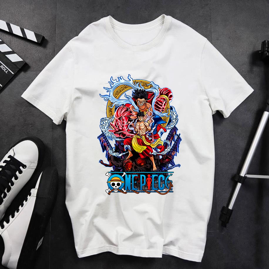 BST Áo thun unisex nam nữ các thành viên OnePiece Đảo Hải Tặc tại WANO  Luffy Gear 5 đẹp vải dày mịn