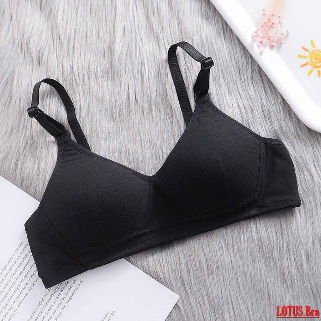 Áo Bra Bralette Áo Lót Ngực Nữ Sinh Không Gọng Cuxie Chất Cotton Mút Mỏng Mềm Mát Phom Ôm Ngực Đẹp
