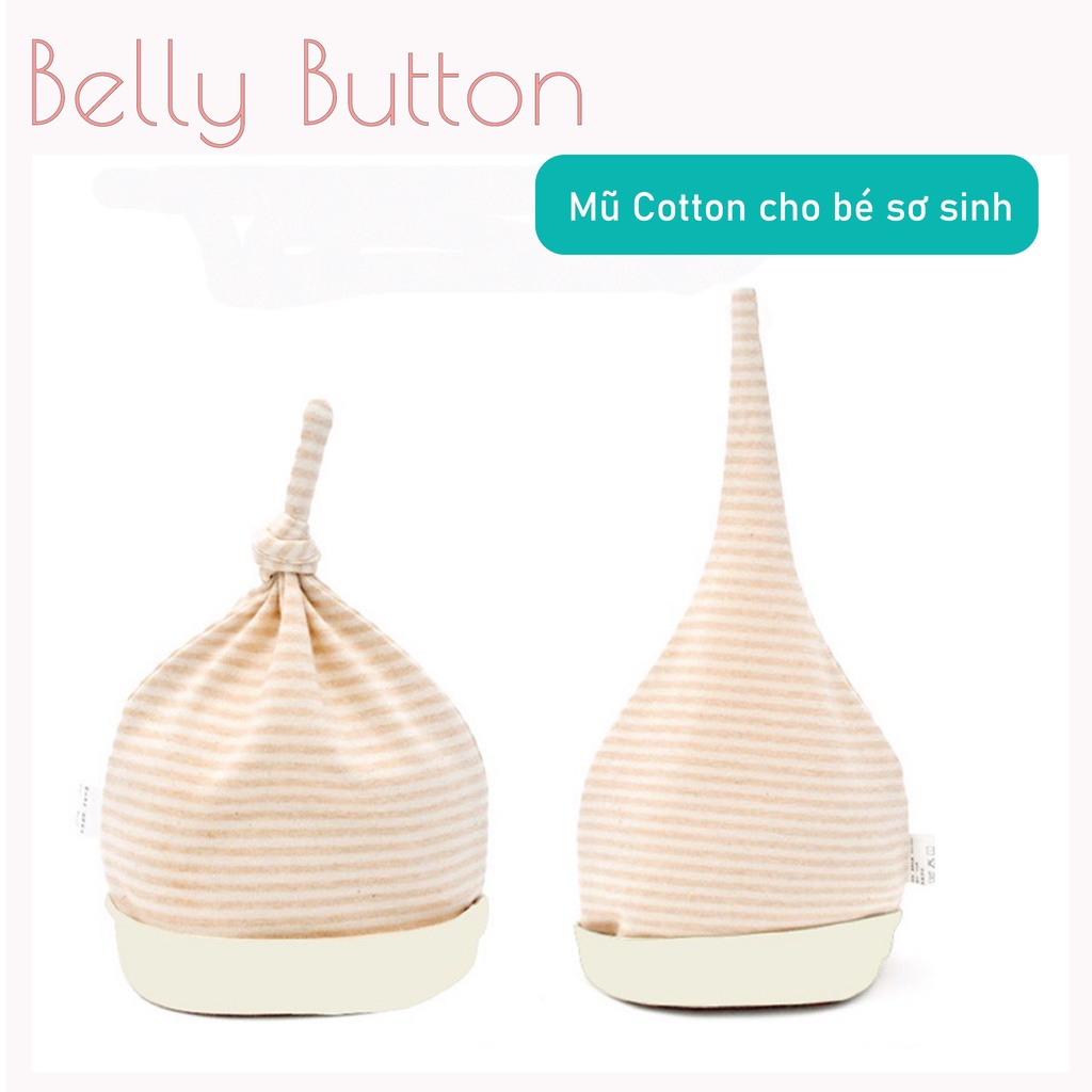 Mũ sơ sinh BellyButton - Chất liệu Cotton mềm, mịn cho bé trai bé gái từ 0 - 12 tháng tuổi đảm bảo am toàn cho bé