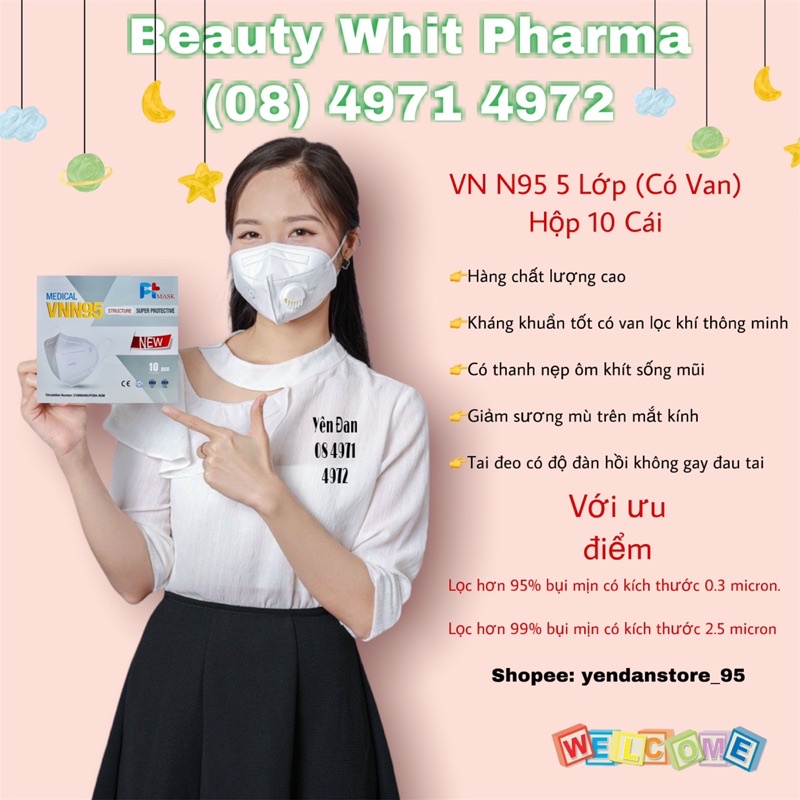 [Buôn Sỉ] 10 Cái Khẩu Trang VN N95 PT (Có Van)