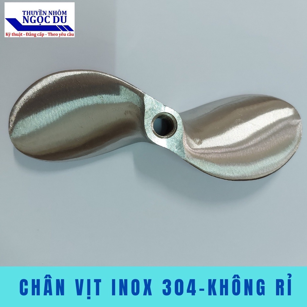Chân Vịt Inox 2 Cánh 6.5hp, Lỗ Ren 14mm, Dùng Cho Động Cơ Xăng, Chân Vịt Chạy Thuyền, Chạy Xuồng
