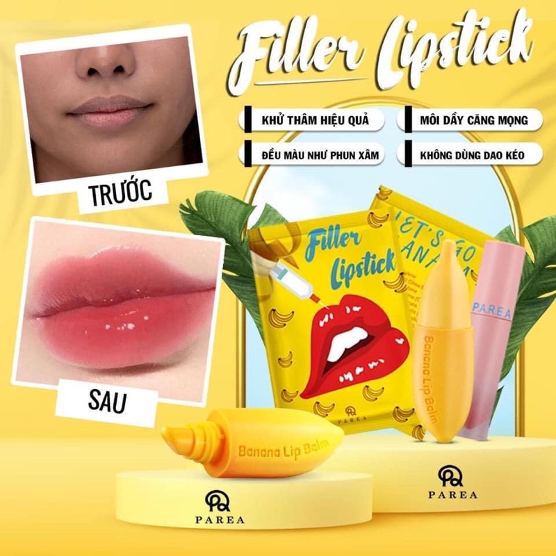 [GIÁ SỈ rẻ nhất HCM] Son chuối Filler Lipstick khử thâm collagen tặng son lỳ cao cấp