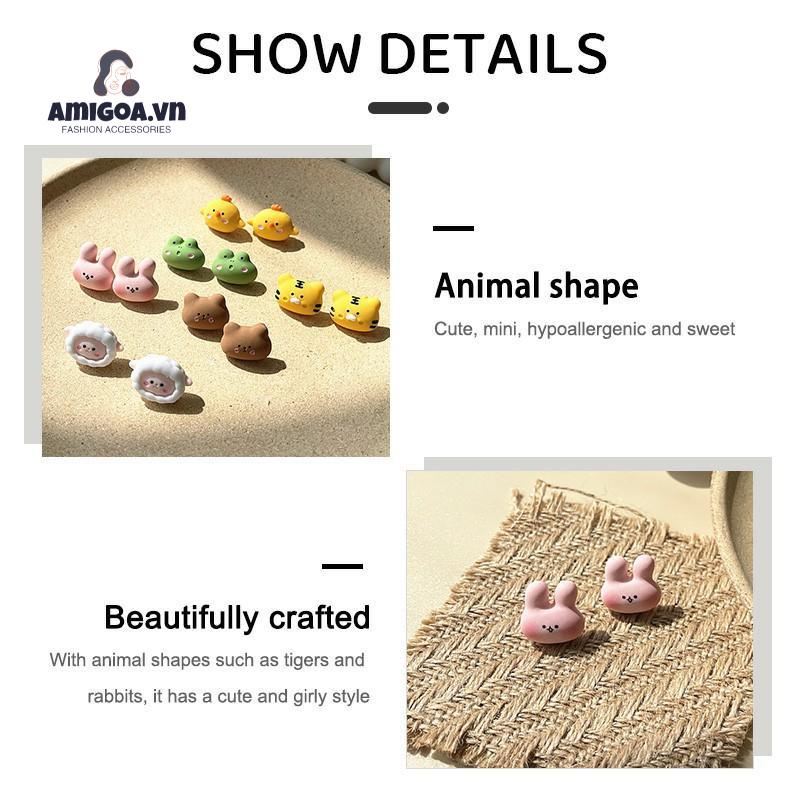 ✨✨Khuyên Tai Bạc 925 Hình Động Vật Dễ Thương