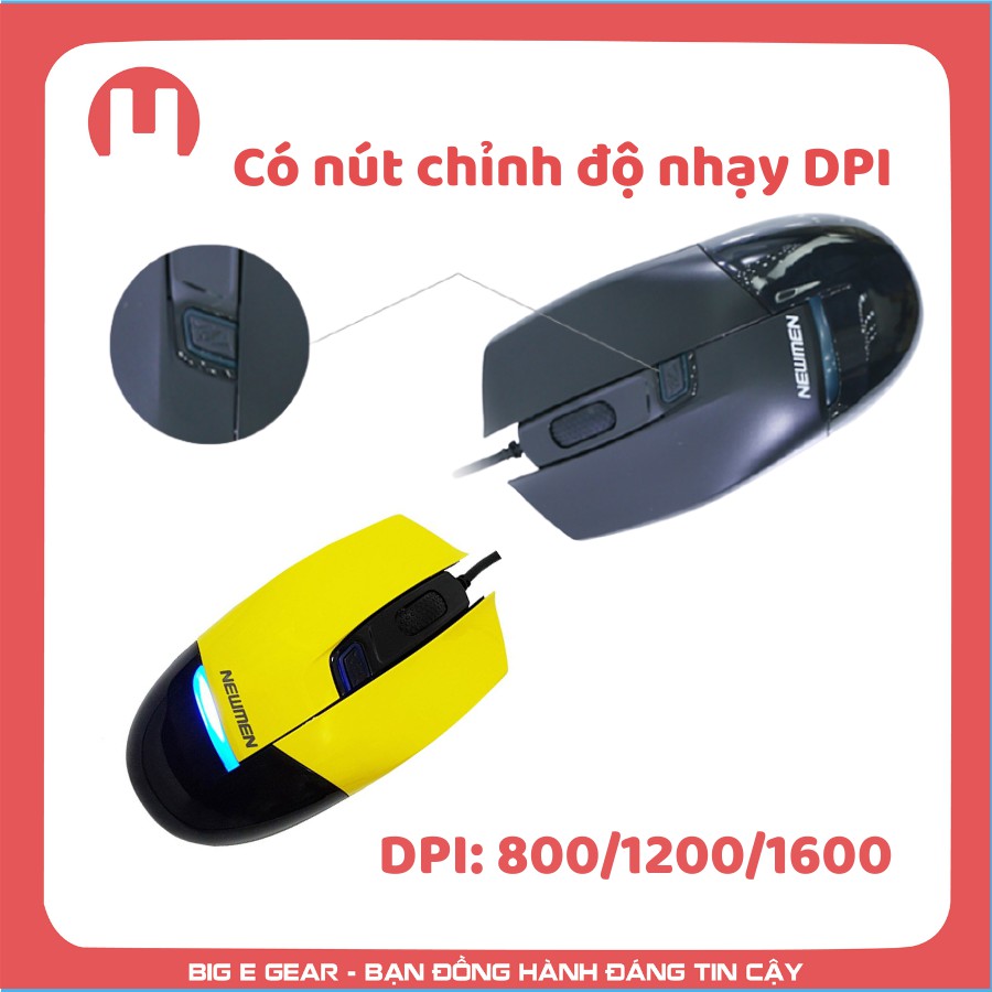 Chuột chơi game có dây cáp USB Newmen G10 chính hãng - Điện Tử Big E