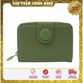 KIPLING Ví gấp màu trơn vải dù siêu nhẹ, chống thấm nước, dễ dàng vệ sinh vết bẩn