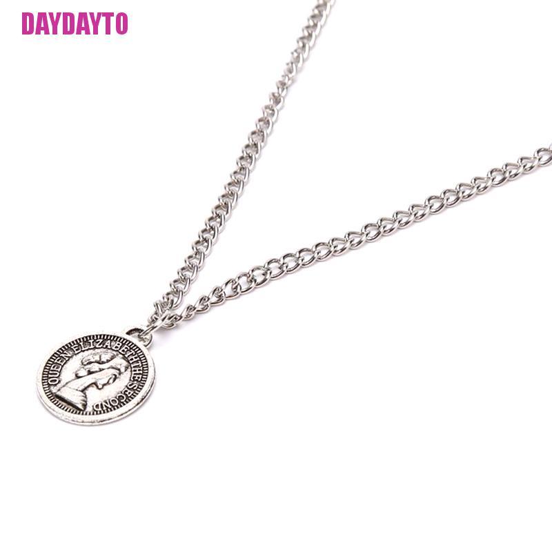 Vòng Cổ Choker Nhiều Lớp Mặt Đồng Xu Thời Trang Cho Nữ