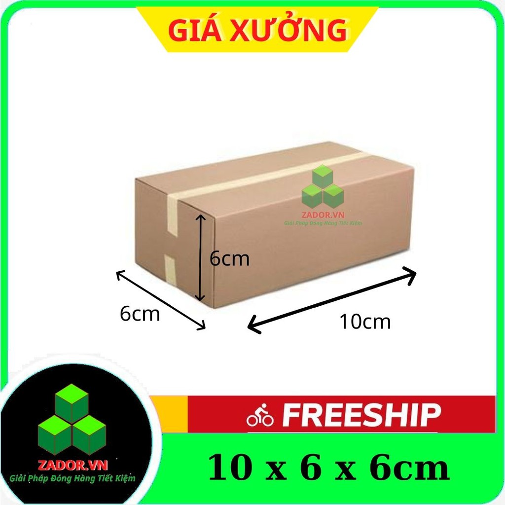 combo 50 hộp Size 10x6x6 Thùng Carton Đóng Hàng Zador