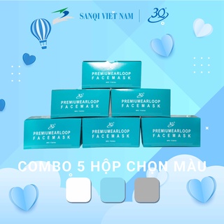 [Chính hãng] Hộp 50 cái khẩu trang y tế 3 lớp kháng khuẩn cao cấp thương hiệu 3Q