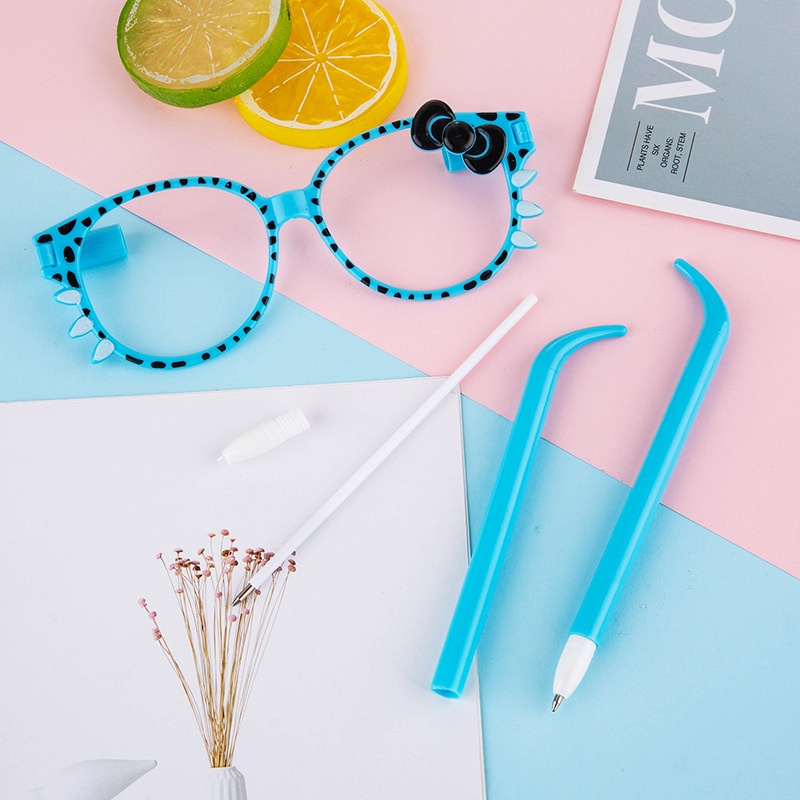 1 Bút Bi Hình Mắt Kính Hoạt Hình Sáng Tạo Cho Bé
