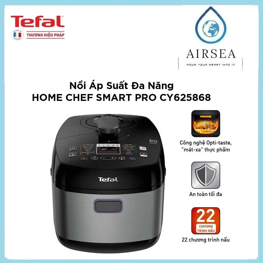 Nồi Áp Suất Điện Đa Năng 5L Tefal Smart Pro CY625868 - BH 2 Năm