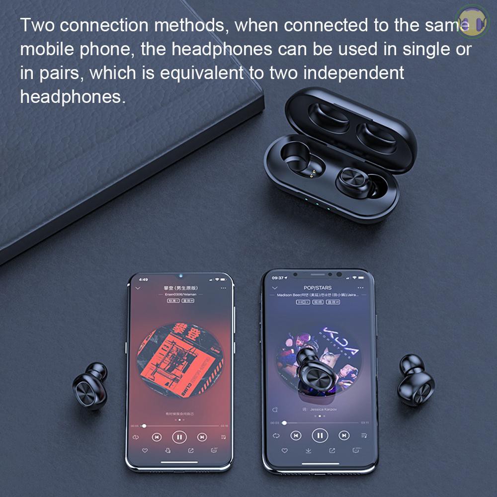 Tai nghe không dây chạm điều khiển âm lượng CVC8.0 B5 TWS HiFi Bluetooth 5.0 | BigBuy360 - bigbuy360.vn