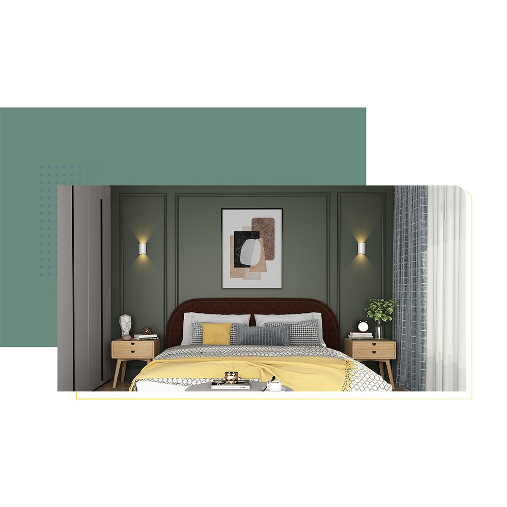Đèn LED ốp tường đổi màu Rạng Đông Model: LN18.V2 ĐM 110x75/6W