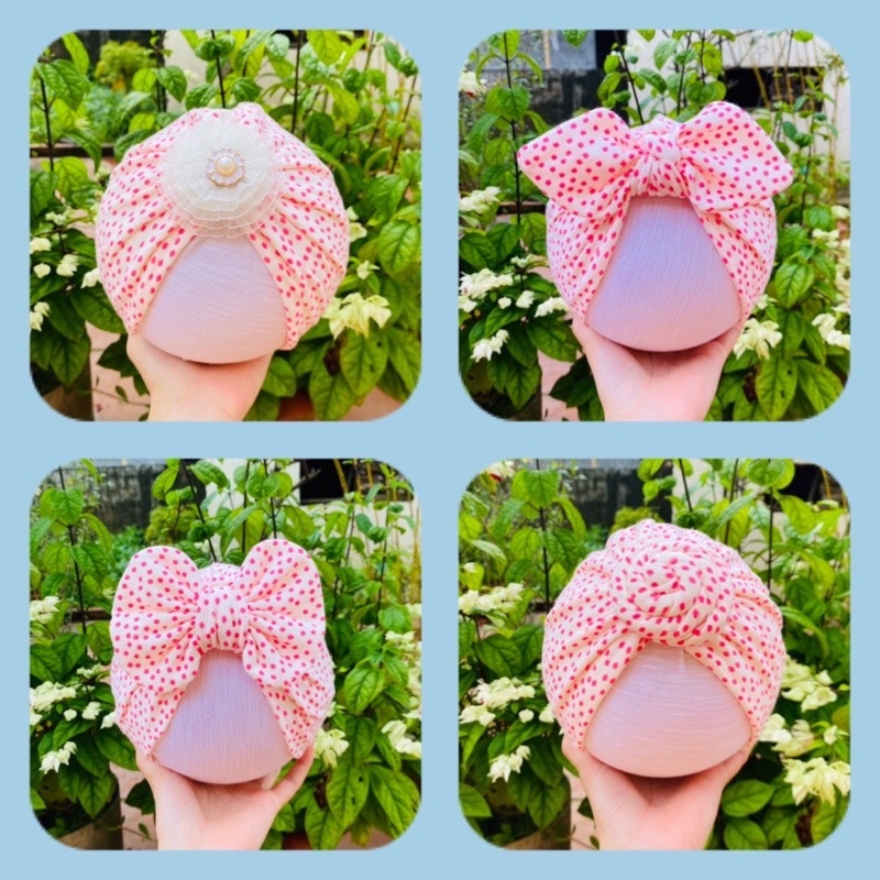 Mũ Turban cho bé gái ⚡ SIÊU HOT ⚡ Mũ cho bé chất cotton mềm mịn, form chuẩn đội lên cực xinh