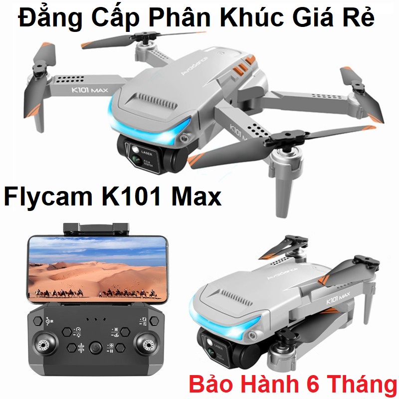 Flycam K101 Max Thế Hệ 2022, Cảm Biến Va Chạm, 2 Camera HD WIFI FPV, Tích Hợp Giữ Độ Cao, Chế Độ Không Đầu RC RTF Drone