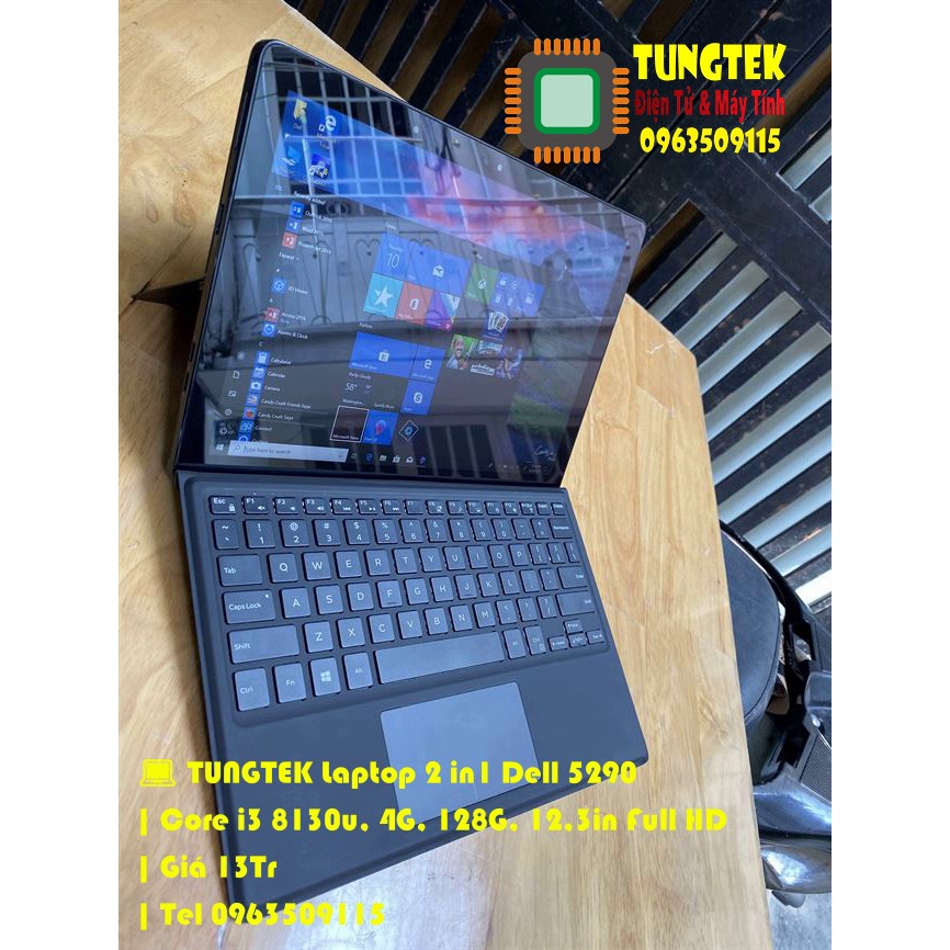 💻 TUNGTEK Laptop 2 in1 Dell 5290, i3 8130u, 4G, 128G, 12,3in Full HD | 💲 Giá 13Tr | BigBuy360 - bigbuy360.vn