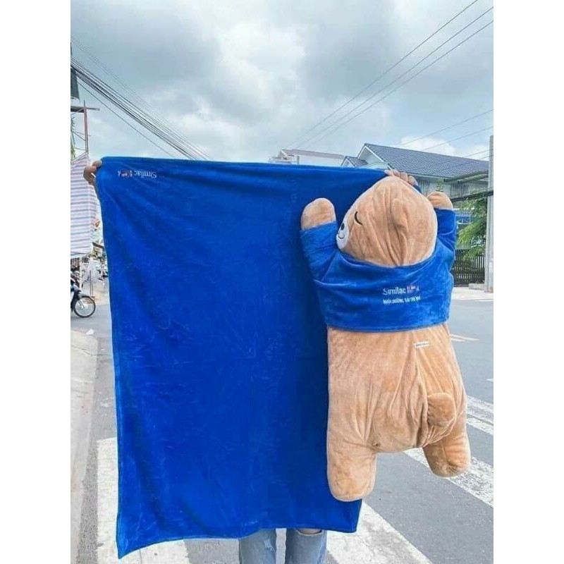 BỘ MỀN GỐI GẤU BÔNG SIMILAC Gấu( 70×40×24cm), Mền ( 80*100cm)