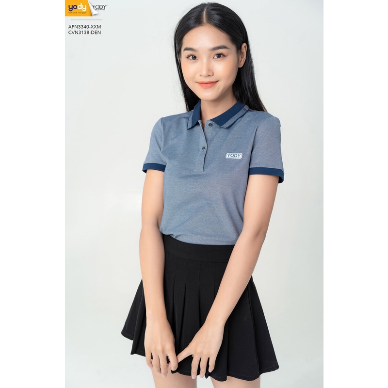 Áo Polo Nữ  YODY Mắt Chim Cotton Thoáng Mát, Trẻ Trung, Năng Động, Độ Bền Cao - APN3340