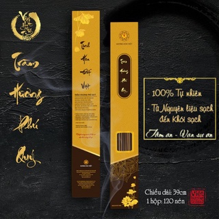 Trầm hương Phú Quý Việt Hương Trầm 39cm_Nhang sạch tự nhiên, ít khói, mùi thơm nhẹ nhàng - phù hợp cho phòng máy lạnh
