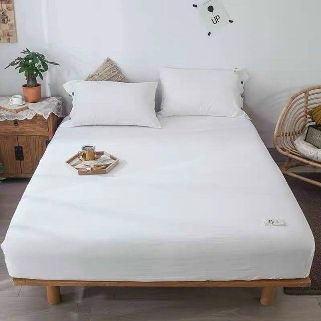 BỘ GA GIƯỜNG COTTON TICI 3 MÓN MÀU TRƠN PHONG CÁCH HÀN QUỐC