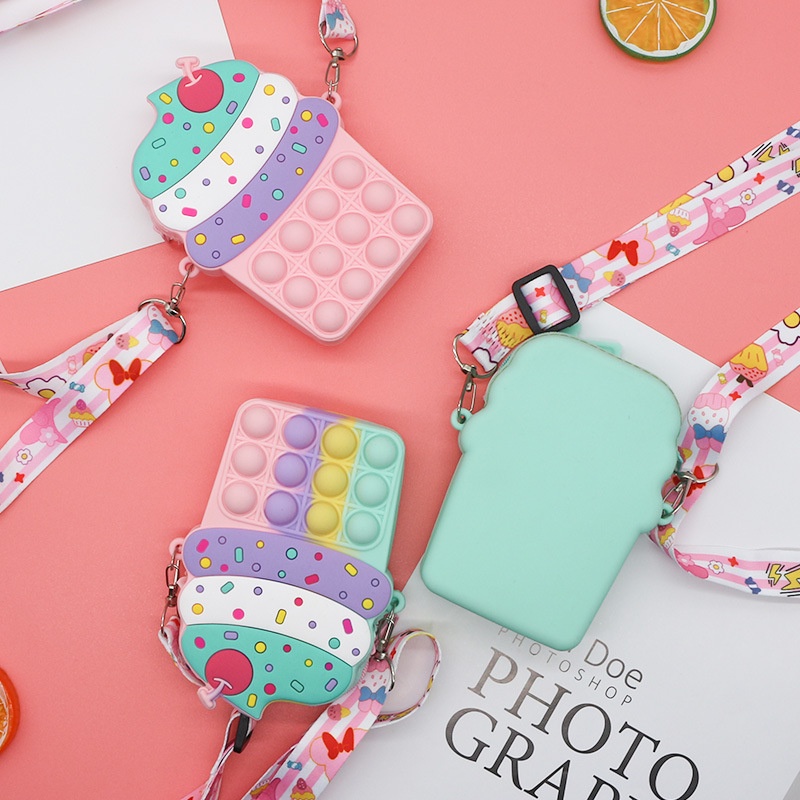 Rodent Pioneer Túi Đeo Vai Bằng Silicon Phong Cách Công Chúa Dễ Thương Cho Bé Gái