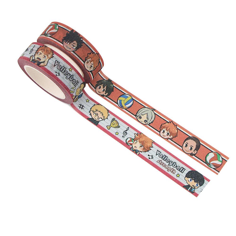 Mmluck Cuộn Băng Dính Họa Tiết Hoạt Hình Bóng Chuyền DIY Trang Trí Văn Phòng Trường Học