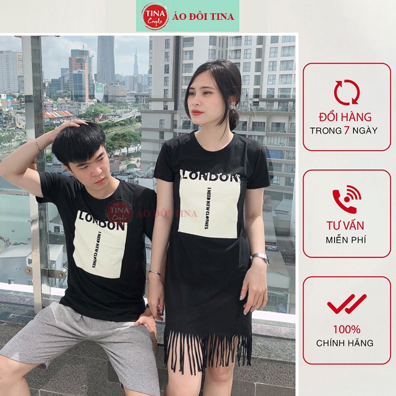 [GÍA 1 CẶP, CÓ LẺ]Áo Váy Thun Đôi, Đồ Couple, Áo Đôi Nam Nữ, Chất Cotton 100% - Hàng Cao Cấp Tại Shop Đồ Đôi Nổi Tiếng