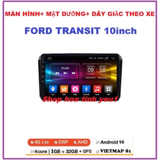 Bộ màn hình androi ram1g-rom32g xe ford transit, màn oled c2 10in dòng lắp sim 4g-phát wifi xem youtobe,gps chỉ đường.