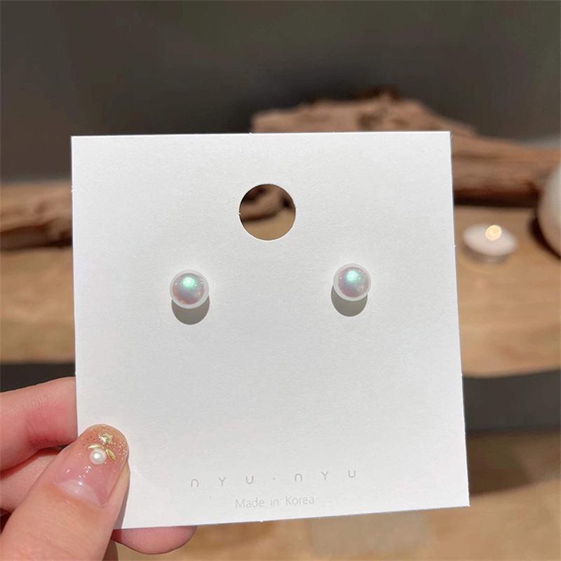 Bông Tai Mạ Bạc 2022 S925 Đính Ngọc Trai Sang Trọng