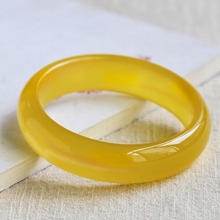 Vòng tay ngọc tự nhiên Vòng tay mã não màu vàng Vòng tay Chalcedony Phiên bản tiêu chuẩn