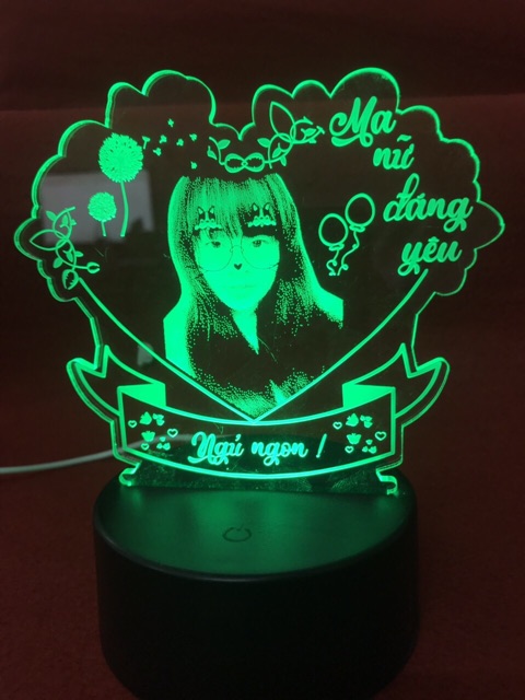 Đèn ngủ khắc hình ảnh theo yêu cầu