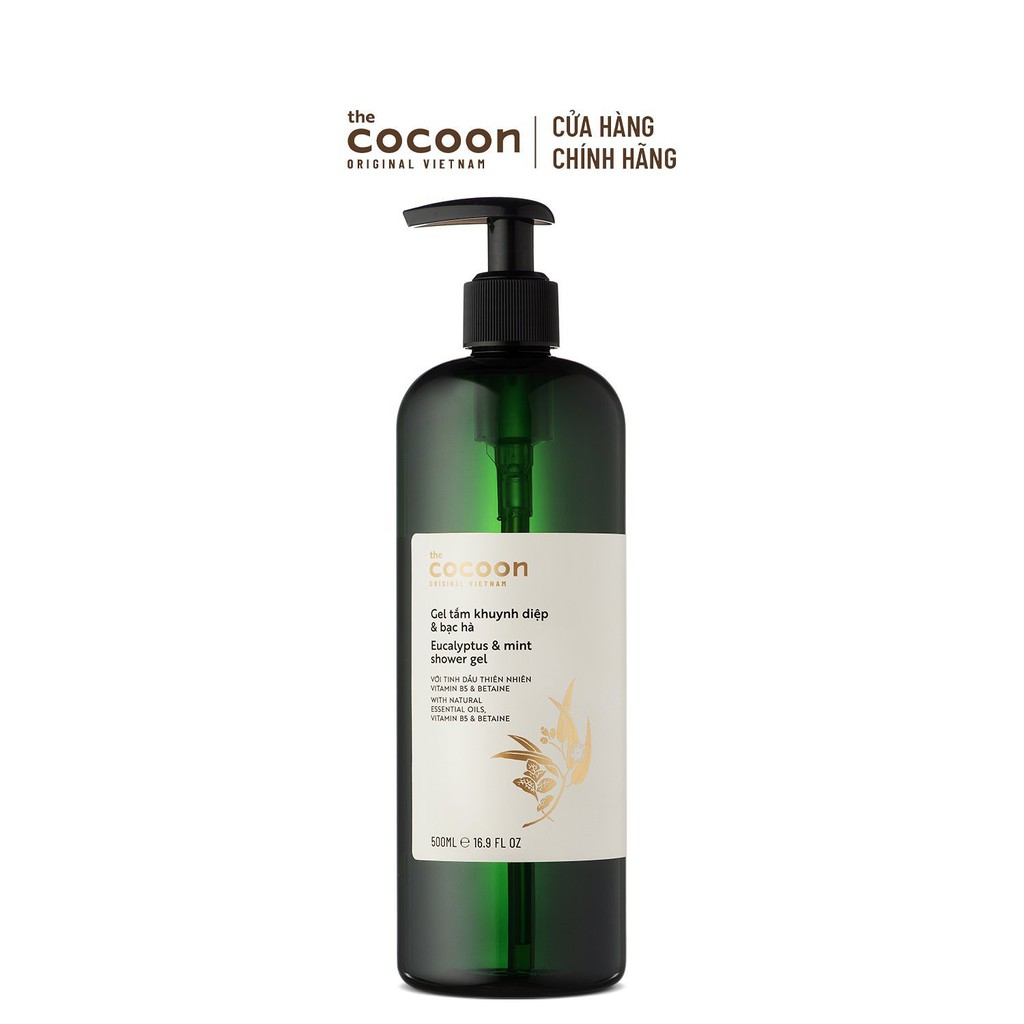 Gel tắm khuynh diệp &amp; bạc hà Cocoon làm sạch và thư giãn 500ml