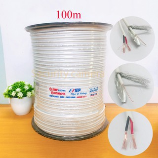 [100m]Cáp đồng trục liền nguồn (RG59 + 2C CCS) chuyên dụng cho Camera cắt từ cuộn 200m