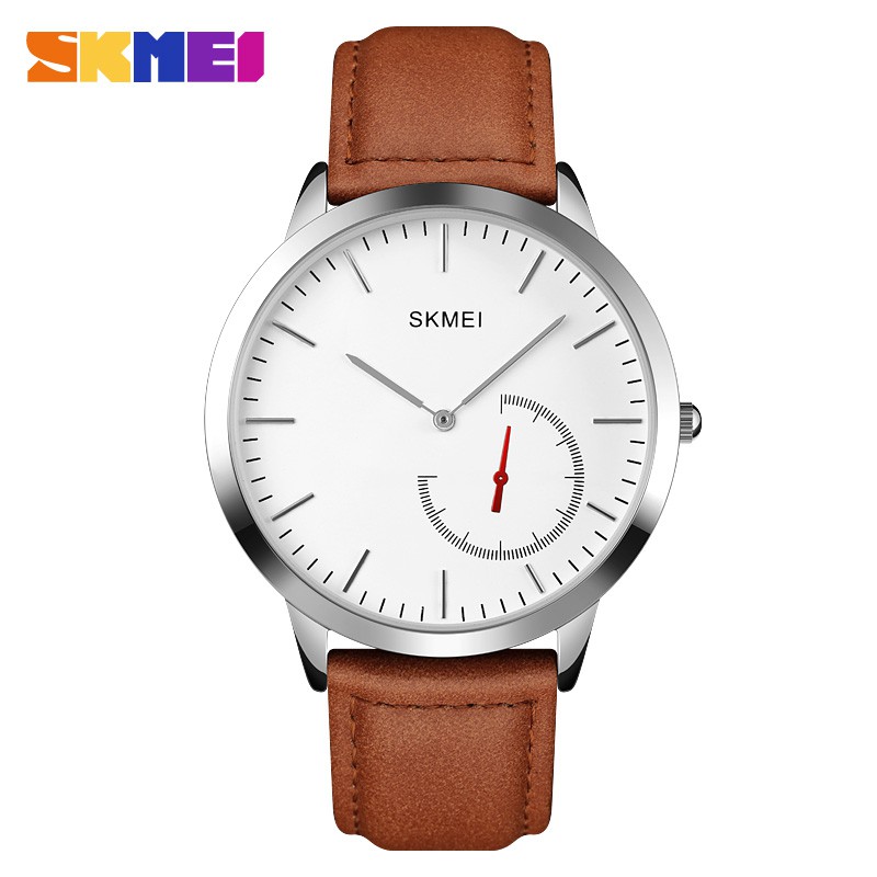 SKMEI 1676 Đồng hồ SKMEI 1676 nam thông thường Nam dây da sang trọng Quartz  doanh nhân Quà tặng