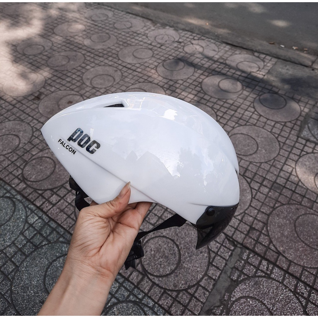Mũ bảo hiểm xe đạp, Nón thể thao Poc Falcon màu trắng chính hãng