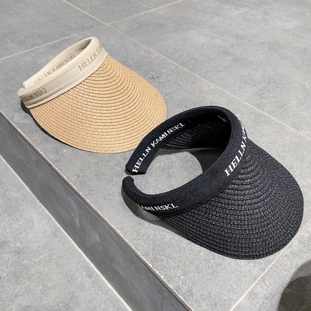 Mũ cói vành chống nắng nửa đầu chống nắng, chống tia UV style Hàn Quốc dễ thương phù hợp với mọi khuôn mặt