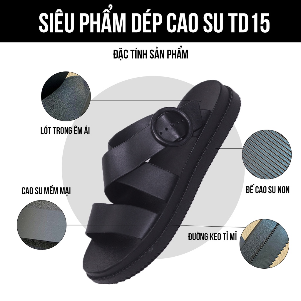 Giày sandal nữ TIMAN TD15 êm chân thoải mái tôn dáng nữ tính bảo hành 1 năm