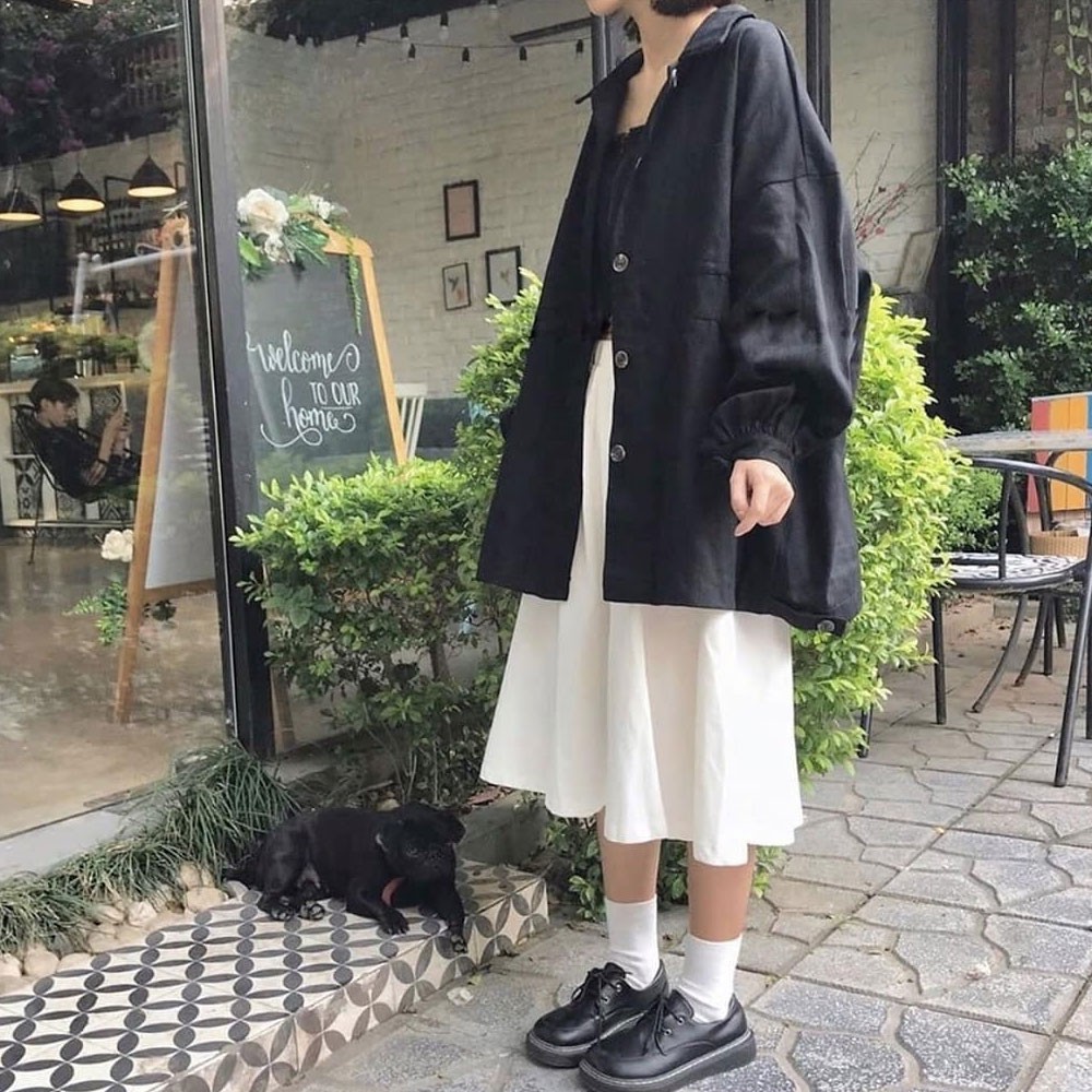 Chân váy đũi dài có lót trong 𝐒𝐓𝐘𝐋𝐄 𝐔𝐋𝐙𝐙𝐀𝐍𝐆 - Chất vải đũi mềm mại - Chân váy xòe màu Trắng [HOT 2021] | BigBuy360 - bigbuy360.vn