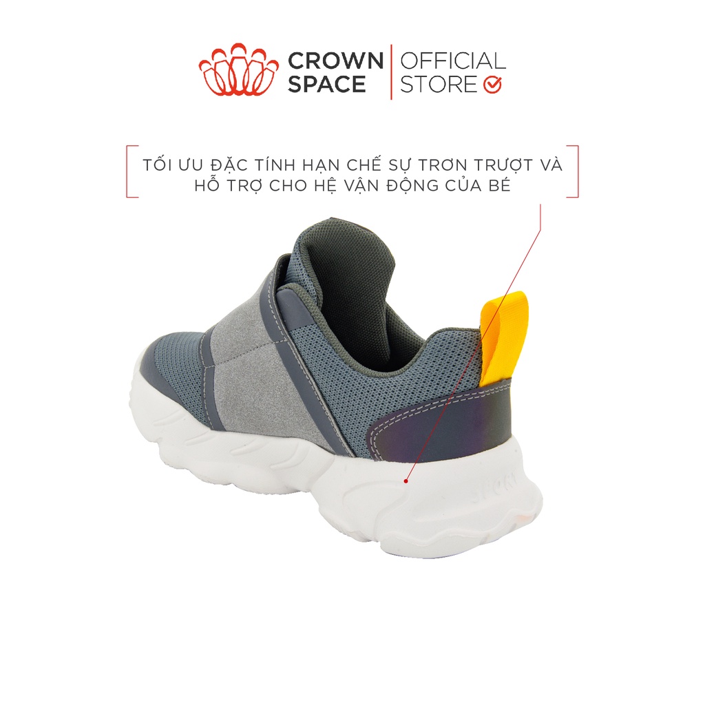 Giày Thể Thao Sneaker Bé Trai Đi Học Đi Chơi Crown Space Cao Cấp CRUK8027 Nhẹ Êm, Chống Hôi Chân Size 32 đến 37