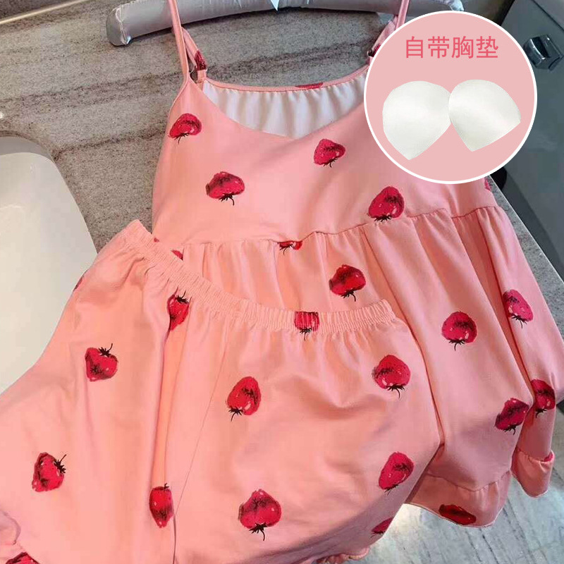 Bộ Ngủ Satin In Họa Tiết Thời Trang Hè 2021 Cho Nữ