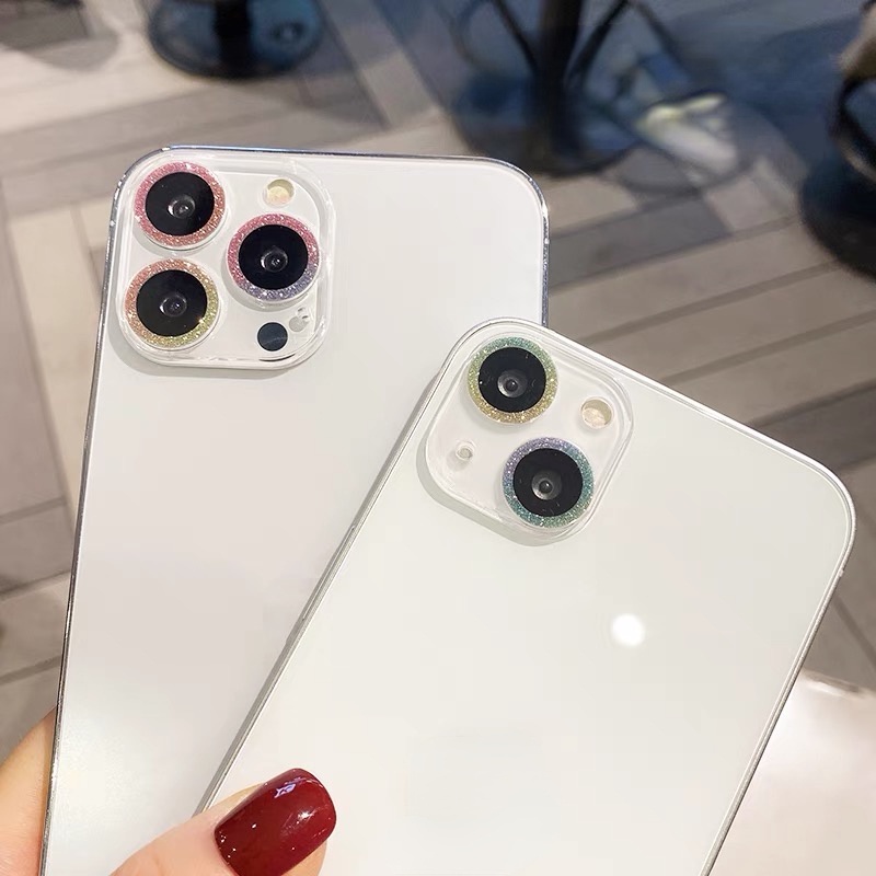 Miếng Dán Cứng Kim Cương Màu Hồng Lấp Lánh Phù Hợp Với Mọi Phong Cách 131211 Camera Sau Chống Rơi Cho Điện Thoại Pro Max