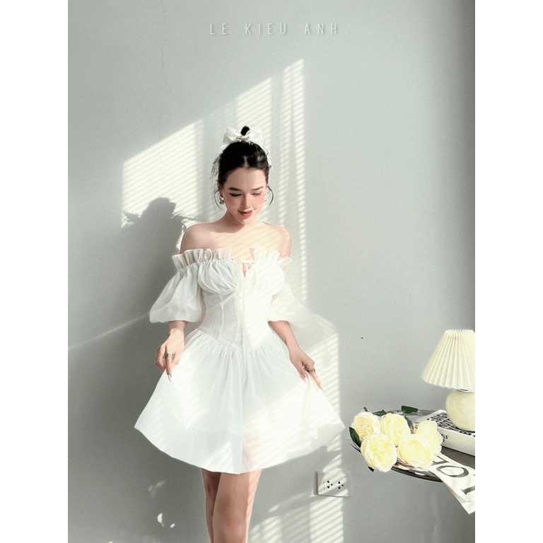 ĐẦM LỤA XƯỚC TRỄ VAI FORM CỰC ĐẸP UP thoi trang shop valentina