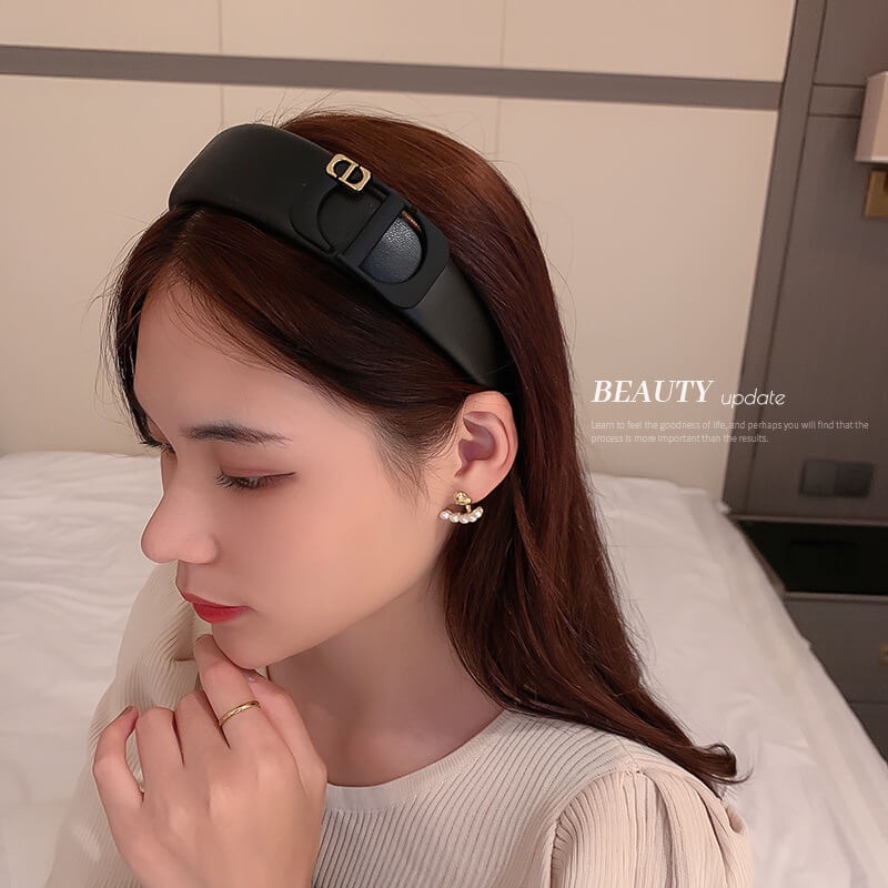 Băng Đô Cài Tóc, Bờm Tóc In Chữ Đơn Giản Phong Cách Hàn Quốc - K0053
