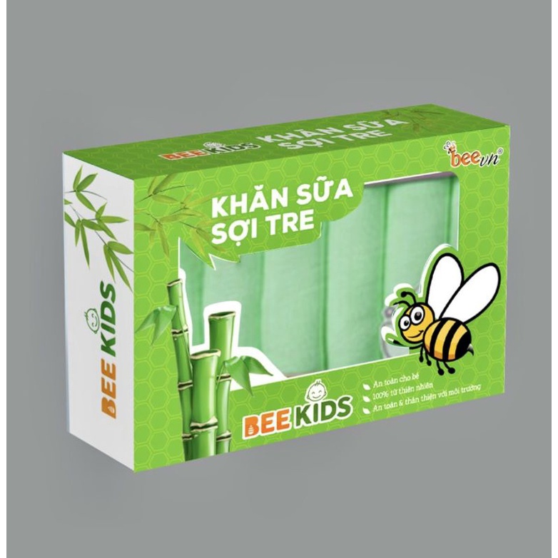 Khăn sữa sợi tre beekid 10 chiếc cho trẻ sơ sinh và trẻ nhỏ